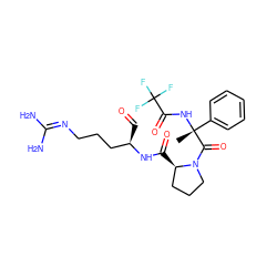 C[C@](NC(=O)C(F)(F)F)(C(=O)N1CCC[C@H]1C(=O)N[C@H](C=O)CCCN=C(N)N)c1ccccc1 ZINC000013744132