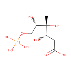 C[C@](O)([C@@H](O)CO[PH](O)(O)O)[C@@H](O)CC(=O)O ZINC000027090162