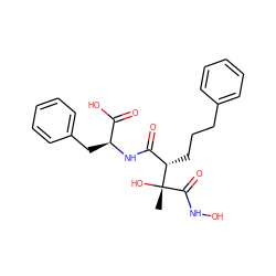 C[C@](O)(C(=O)NO)[C@@H](CCCc1ccccc1)C(=O)N[C@@H](Cc1ccccc1)C(=O)O ZINC000027903531