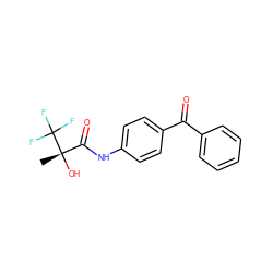 C[C@](O)(C(=O)Nc1ccc(C(=O)c2ccccc2)cc1)C(F)(F)F ZINC000001535218