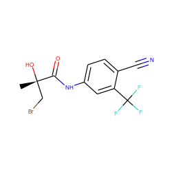 C[C@](O)(CBr)C(=O)Nc1ccc(C#N)c(C(F)(F)F)c1 ZINC000013581035