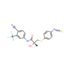 C[C@](O)(CSc1ccc(N=C=S)cc1)C(=O)Nc1ccc(C#N)c(C(F)(F)F)c1 ZINC000000602434