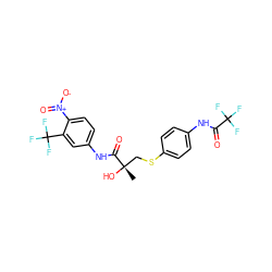 C[C@](O)(CSc1ccc(NC(=O)C(F)(F)F)cc1)C(=O)Nc1ccc([N+](=O)[O-])c(C(F)(F)F)c1 ZINC000013554391