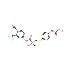 C[C@](O)(CSc1ccc(NC(=O)CBr)cc1)C(=O)Nc1ccc(C#N)c(C(F)(F)F)c1 ZINC000003817265