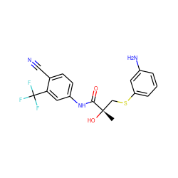 C[C@](O)(CSc1cccc(N)c1)C(=O)Nc1ccc(C#N)c(C(F)(F)F)c1 ZINC000013609009