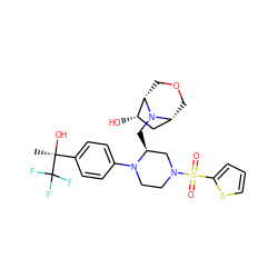 C[C@](O)(c1ccc(N2CCN(S(=O)(=O)c3cccs3)C[C@@H]2CN2[C@@H]3COC[C@H]2[C@@H](O)C3)cc1)C(F)(F)F ZINC000103261634