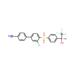 C[C@](O)(c1ccc(S(=O)(=O)c2ccc(-c3ccc(C#N)cc3)cc2Cl)cc1)C(F)(F)F ZINC000038217308