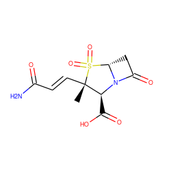 C[C@]1(/C=C/C(N)=O)[C@H](C(=O)O)N2C(=O)C[C@H]2S1(=O)=O ZINC000013604480