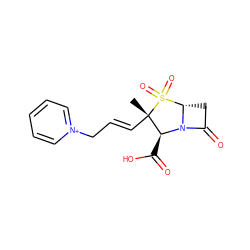 C[C@]1(/C=C/C[n+]2ccccc2)[C@H](C(=O)O)N2C(=O)C[C@H]2S1(=O)=O ZINC000013604500