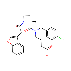 C[C@]1(C(=O)N(CCCC(=O)O)Cc2ccc(Cl)cc2)CCN1C(=O)Cc1coc2ccccc12 ZINC000147428123