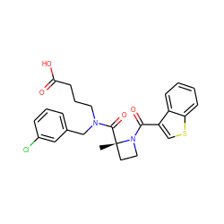 C[C@]1(C(=O)N(CCCC(=O)O)Cc2cccc(Cl)c2)CCN1C(=O)c1csc2ccccc12 ZINC000200856271