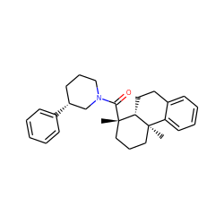 C[C@]1(C(=O)N2CCC[C@@H](c3ccccc3)C2)CCC[C@]2(C)c3ccccc3CC[C@@H]12 ZINC000028525356