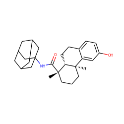 C[C@]1(C(=O)NC23CC4CC(CC(C4)C2)C3)CCC[C@]2(C)c3cc(O)ccc3CC[C@@H]12 ZINC000028527083