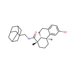 C[C@]1(C(=O)NCC23CC4CC(CC(C4)C2)C3)CCC[C@]2(C)c3cc(O)ccc3CC[C@@H]12 ZINC000028526438