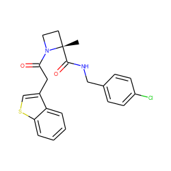 C[C@]1(C(=O)NCc2ccc(Cl)cc2)CCN1C(=O)Cc1csc2ccccc12 ZINC000204876361