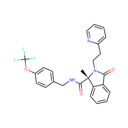 C[C@]1(C(=O)NCc2ccc(OC(F)(F)F)cc2)c2ccccc2C(=O)N1CCc1ccccn1 ZINC000095553715