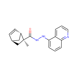 C[C@]1(C(=O)NNc2cccc3ncccc23)C[C@H]2C=C[C@H]1C2 ZINC000101627073