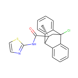 C[C@]1(C(=O)Nc2nccs2)CC2(Cl)c3ccccc3C1c1ccccc12 ZINC000040407029