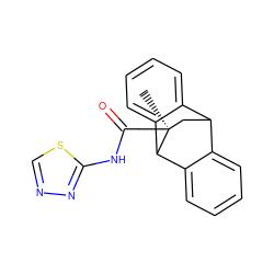 C[C@]1(C(=O)Nc2nncs2)CC2c3ccccc3C1c1ccccc12 ZINC000040406028