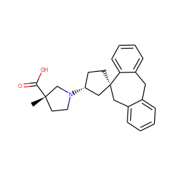 C[C@]1(C(=O)O)CCN([C@@H]2CC[C@]3(Cc4ccccc4Cc4ccccc43)C2)C1 ZINC000064448979