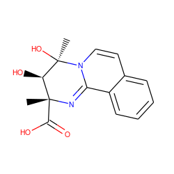 C[C@]1(C(=O)O)N=C2c3ccccc3C=CN2[C@](C)(O)[C@@H]1O ZINC000013981520