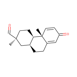 C[C@]1(C=O)CC[C@@H]2[C@@H](CCC3=CC(=O)C=C[C@]32C)C1 ZINC000027731426