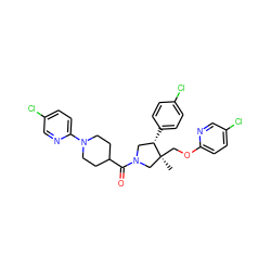 C[C@]1(COc2ccc(Cl)cn2)CN(C(=O)C2CCN(c3ccc(Cl)cn3)CC2)C[C@@H]1c1ccc(Cl)cc1 ZINC000096170451