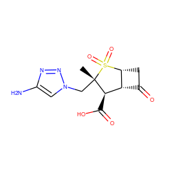 C[C@]1(Cn2cc(N)nn2)[C@H](C(=O)O)[C@H]2C(=O)C[C@H]2S1(=O)=O ZINC000029247036