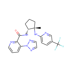 C[C@]1(Nc2ccc(C(F)(F)F)cn2)CCC[C@H]1NC(=O)c1ncccc1-n1nccn1 ZINC001772643600