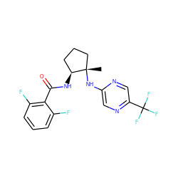 C[C@]1(Nc2cnc(C(F)(F)F)cn2)CCC[C@@H]1NC(=O)c1c(F)cccc1F ZINC001772634229