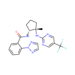 C[C@]1(Nc2ncc(C(F)(F)F)cn2)CCC[C@H]1NC(=O)c1ccccc1-n1nccn1 ZINC001772609706