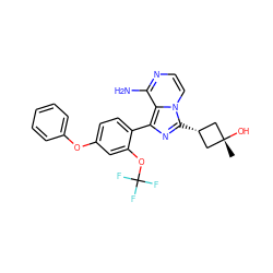 C[C@]1(O)C[C@@H](c2nc(-c3ccc(Oc4ccccc4)cc3OC(F)(F)F)c3c(N)nccn32)C1 ZINC000100618858