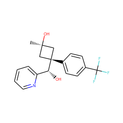 C[C@]1(O)C[C@](c2ccc(C(F)(F)F)cc2)([C@H](O)c2ccccn2)C1 ZINC000653816470