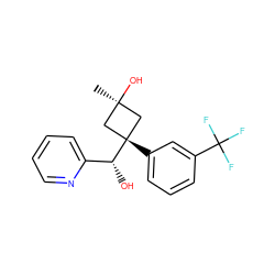 C[C@]1(O)C[C@](c2cccc(C(F)(F)F)c2)([C@H](O)c2ccccn2)C1 ZINC000653816484