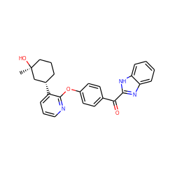 C[C@]1(O)CCC[C@H](c2cccnc2Oc2ccc(C(=O)c3nc4ccccc4[nH]3)cc2)C1 ZINC000139661944