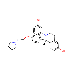 C[C@]1(c2ccc(OCCN3CCCC3)cc2)c2ccc(O)cc2CCN1c1cccc(O)c1 ZINC000013523352