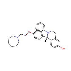 C[C@]1(c2ccc(OCCN3CCCCCC3)cc2)c2ccc(O)cc2CCN1c1ccccc1 ZINC000013523280