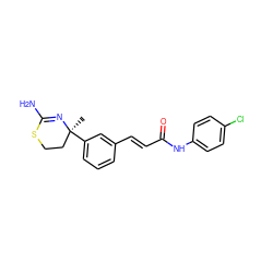 C[C@]1(c2cccc(/C=C/C(=O)Nc3ccc(Cl)cc3)c2)CCSC(N)=N1 ZINC000096174355