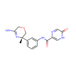 C[C@]1(c2cccc(NC(=O)c3c[nH]c(=O)cn3)c2)COCC(N)=N1 ZINC000113660446