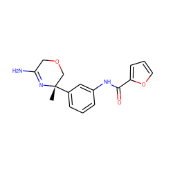 C[C@]1(c2cccc(NC(=O)c3ccco3)c2)COCC(N)=N1 ZINC000113657132