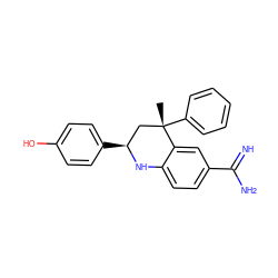 C[C@]1(c2ccccc2)C[C@H](c2ccc(O)cc2)Nc2ccc(C(=N)N)cc21 ZINC000096273304