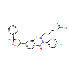 C[C@]1(c2ccccc2)CC(c2ccc3c(=O)n(-c4ccc(F)cc4)c(CCCCC(=O)O)nc3c2)=NO1 ZINC000103240739