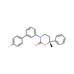 C[C@]1(c2ccccc2)CCN(c2cccc(-c3ccc(F)cc3)c2)C(=O)O1 ZINC000072118692