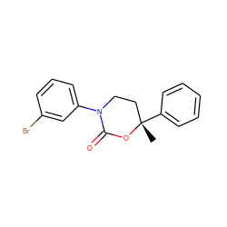 C[C@]1(c2ccccc2)CCN(c2cccc(Br)c2)C(=O)O1 ZINC000072116817