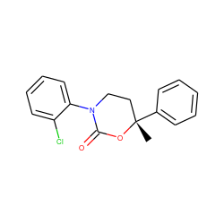 C[C@]1(c2ccccc2)CCN(c2ccccc2Cl)C(=O)O1 ZINC000072116703