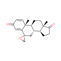 C[C@]12C=CC(=O)C=C1[C@@]1(CO1)C[C@@H]1[C@@H]2CC[C@]2(C)C(=O)CC[C@@H]12 ZINC000077313095