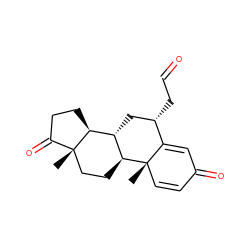 C[C@]12C=CC(=O)C=C1[C@@H](CC=O)C[C@@H]1[C@@H]2CC[C@]2(C)C(=O)CC[C@@H]12 ZINC000036471303