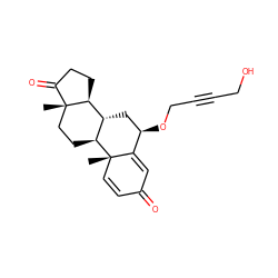 C[C@]12C=CC(=O)C=C1[C@H](OCC#CCO)C[C@@H]1[C@@H]2CC[C@]2(C)C(=O)CC[C@@H]12 ZINC000095575799