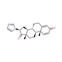 C[C@]12C=CC(=O)C=C1CC[C@@H]1[C@@H]2CC[C@]2(C)C(=O)[C@@H](n3ccnc3)C[C@@H]12 ZINC000473136644