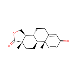 C[C@]12C=CC(=O)C=C1CC[C@@H]1[C@@H]2CC[C@]2(C)C(=O)OC[C@@H]12 ZINC000026579961